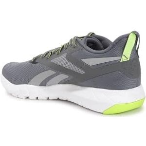 Reebok Flexagon Force 4 Sneaker voor heren, Pure Grey 6 Pure Grey 4 Laser Lime F23, 42 EU