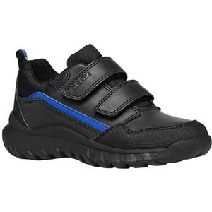 Geox - J Simbyos Boy - Kinderschoenen - Zwart - Geperforeerde Zool - Ademend en Waterdicht
