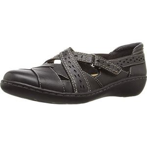 Clarks Ashland Spin Q instappers voor dames, 1, Zwart, 6 UK X-Wide