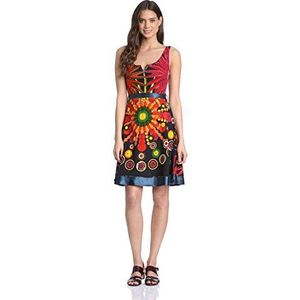 Desigual dames Railey Satijn Trim Fit & Flare Jurk