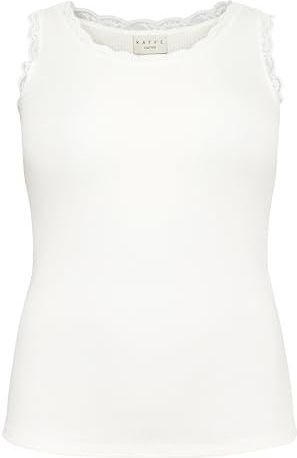 KAFFE - KComia - Haltertop - Natuurwit - Slanke Pasvorm