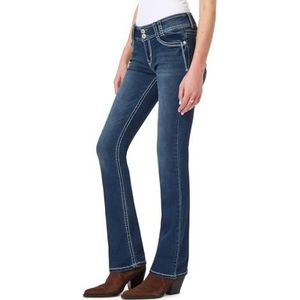 WallFlower Women's Luscious Curvy Bootcut Mid-Rise Insta Stretch Juniors Jeans (Standard and Plus), Chrystie, 15