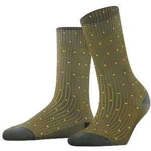 FALKE Dames Rib Dot duurzaam biologisch katoen halfhoog met patroon gestreept 1 paar sokken, grijs (Flanell 3210), 41-42