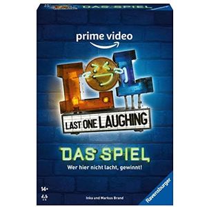 Ravensburger Verlag GmbH Ravensburger 27524 - Last One Laughing - Het gezelschapsspel voor de Amazon Prime Video Show voor 3-8 spelers van 14 jaar en ouder: wie hier niet lacht, wint!
