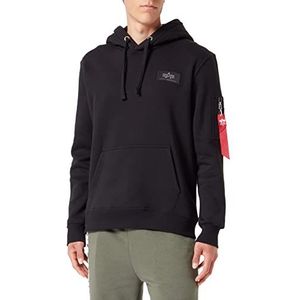 ALPHA INDUSTRIES Back Neon Print Heren Sweatshirt, zwart (Black/Neon Yellow - 478), S