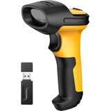 Inateck Barcodescanner Wireless met AI, 2,4 GHz, batterij met 2600 mAh, 60 m bereik, automatische scanning voor snel en nauwkeurig scannen, gebruiksduur ca. 1 maand, P6-AI