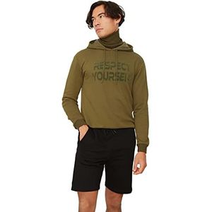 Trendyol Heren Black Male Regular Fit Shorts & Bermuda Casual Shorts, XL