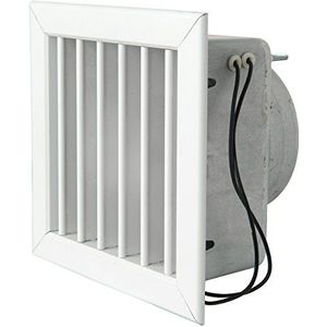 La Ventilazione GCMIB1615100 open haard met elektrische ventilator, gelakt aluminium, 160 x 160 mm, wit