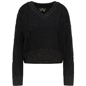 SIDONA Gebreide damestrui, zwart, M/L