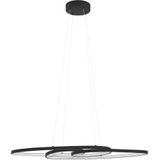 EGLO LED hanglamp Gianella, pendellamp boven eettafel, eettafellamp van zwart metaal en wit kunststof, lamp hangend voor woonkamer en eetkamer, warm wit