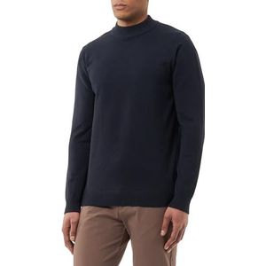 chabby Basic fijn gebreide trui voor heren, marineblauw, XL