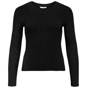 Objzofia Sl L/S O-Neck Top Noos, zwart, M