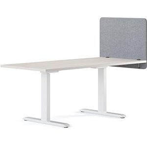 RICOO akoestische scheidingswand voor bureau ZAP0760-G 75 x 60 x 2 cm vilt grijs kantoor thuiskantoor prikbord geluid- en zichtbescherming