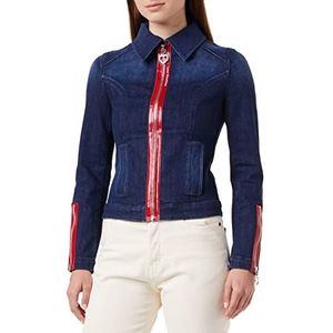 Love Moschino Tight Fit Jacket Damesjas, Donkerblauw Denim, 36