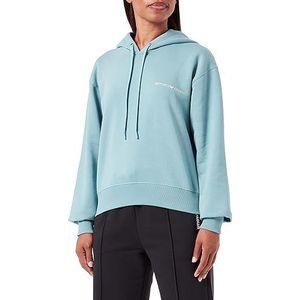 Emporio Armani Iconic Terry Sweatshirt met capuchon voor dames, Arctic, XL
