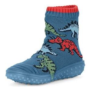 Sterntaler Adventure-sokken voor baby's, voor jongens, dinosaurussen, sokken, waterdichte sokken, met dinomotief en rubberen zool, middenblauw, blauw, 26 EU