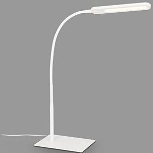 BRILONER - LED bureaulamp, tafellamp met touchfunctie, traploos dimbaar, kleurtemperatuurregeling, bureaulamp 6,5 Watt, 600 Lumen, wit, 230 x 165 max. 950mm (LxBxH)