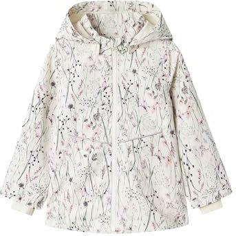 Name it mini Meisjes Nmfmaxi Li Jacket Aop, Whisper White, numeric_104, whisper white, numeric_104