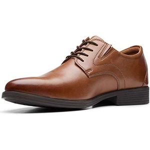 Clarks Whiddon Plain heren Oxford instapschoen Whiddon Plain, donkerbruin leer , 47 EU Breed