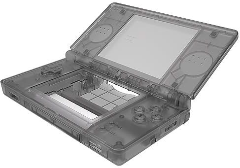 eXtremeRate - Volledige Vervangende Hoes - Transparant Zwart - Voor Nintendo DS Lite - Inclusief Accessoireset
