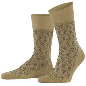 FALKE Heren Sokken Sensitive Indian Tie Pattern M SO Katoen Met Comfort Tailleband 1 Paar, Beige (Jute 4093), 45-46