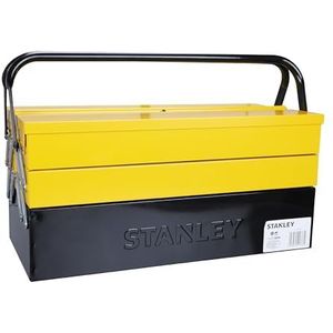 Stanley CantiLever Gereedschapskoffer, 47,70 x 25,70 x 22,10 cm, met klembescherming voor gereedschappen en accessoires, box met volledig toegankelijke vakken, stabiele koffer met boorgat, 1-94-738
