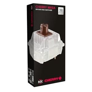 CHERRY MX2A RGB BROWN Switch Kit, 36 Mechanische Schakelaars, voor DIY, Hot Swap of Gaming-Toetsenbord, Tactiele Schakelaar zonder Klik, Doelgericht & Merkbaar