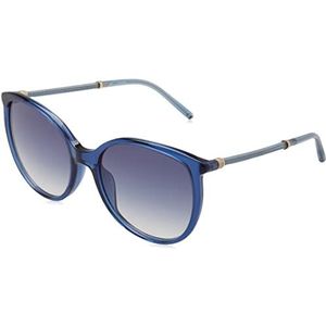 Escada SESD49 bril, glanzend transparant blauw, 57 voor dames, glanzend transparant blauw