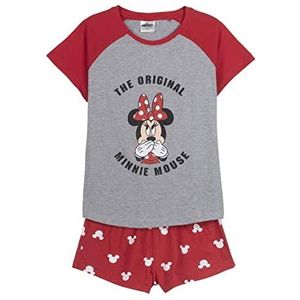 CERDÁ LIFE'S LITTLE MOMENTS Minnie Mouse dames 100% katoen, 2-delig, T-shirt + broek voor jongens, officieel Disney-licentieproduct, rood, normaal