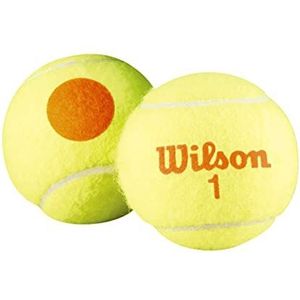 Wilson Tennisballen Starter Orange voor kinderen, geel/oranje, 3-pack, WRT137300