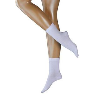 ESPRIT Dames Accent Stripe 2-pack sokken katoen zwart wit vele andere kleuren versterkte damessokken zonder patroon ademend dun effen met een streep in multipack 2 paar, wit (2000), 35 EU