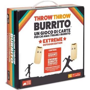 Asmodee - Throw Throw Burrito: Extreme Outdoor Edition, bordspel met reuzenburritos, 2-6 spelers, Italiaanse editie
