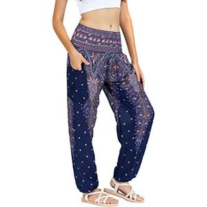 LOFBAZ - Harembroek - Donkerblauw - Dames - Yoga Boho Hippie Kleding
