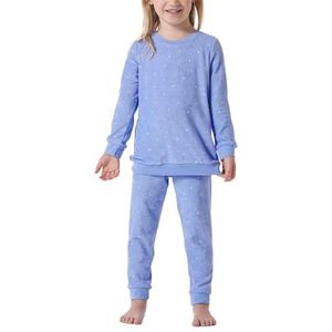 Schiesser Meisjespyjama, warme kwaliteit badstof - fleece - interlock - maat 92 tot 140, Lila 181829, 128