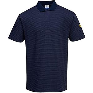 Portwest AS21 ESD Anitstatisch Poloshirt, Normaal, Grootte 2XL, Marine