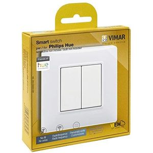VIMAR 0K03906.04 Plana Philips Friends of Hue draadloze radioschakelset, geen batterijen nodig, wit