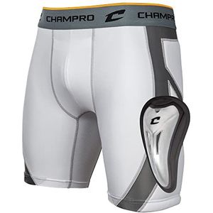Champro Unisex Wind-up Compressie Sliding Shorts met Cup Wind Up Compressie Polyester/Spandex Sliding Korte w/Cup