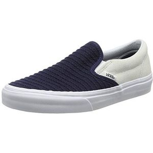 Vans Unisex Volwassenen U Classic Slip-On Disney Sneakers, Veelkleurig Suede Woven Navy Blue True White, 43 EU