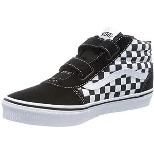 Vans Unisex Ward Mid V Sneakers voor kinderen, Checker Black White, 38.5 EU