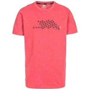 Trespass Heren T-shirt Borlie Quick Dry L rood gemêleerd