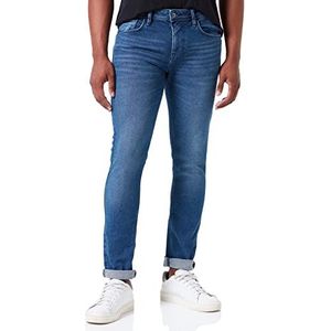 TOM TAILOR Denim Uomini Culver Skinny Jeans 1032753, 10120 - Used Dark Stone Blue Denim, 27W / 30L