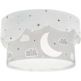 Dalber Kinder plafondlamp kinderkamer kinderlamp Moon Maan en Wolken grijs