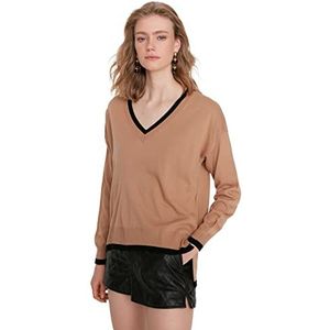 Trendyol Trui - Zwart - Oversize, Kameel, M