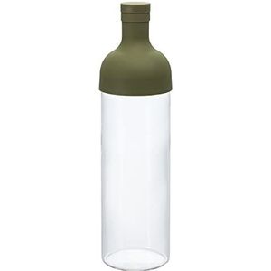 HARIO, Filter Bottle, Fib-75-OG, kunststof en glas, olijfgroen, 750 ml, 10 x 10 x 25 cm