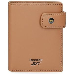 Reebok Switch Verticale portemonnee met kliksluiting, bruin, 8,5 x 10,5 x 1 cm leer, Bruin, Eén maat, Verticale portemonnee met kliksluiting