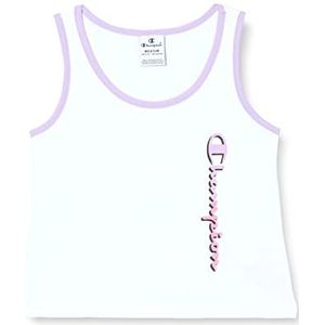 Champion Legacy C-Color-Vertical Logo Boxy Tanktop, wit, 13-14 jaar meisjes en meisjes