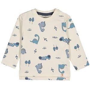 SALT AND PEPPER Jongens B.Boys Ls AOP Dino T-shirt set voor baby's en peuters, crème, 62