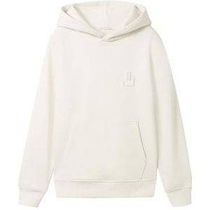 TOM TAILOR Jongens kinderen hoodie sweatshirt met print op de rug, 32257 - Grijs Wit, 128
