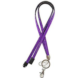 Paars Bling Diamante Rhinestone (Breakaway) Lanyards voor ID-kaart & Key Badge Houder, USB Houder, Memory Stick Houder