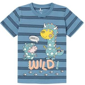 NAME IT Nmmafaf Peppapig Ss Top Cplg T-shirt voor jongens, blauw, 104 cm